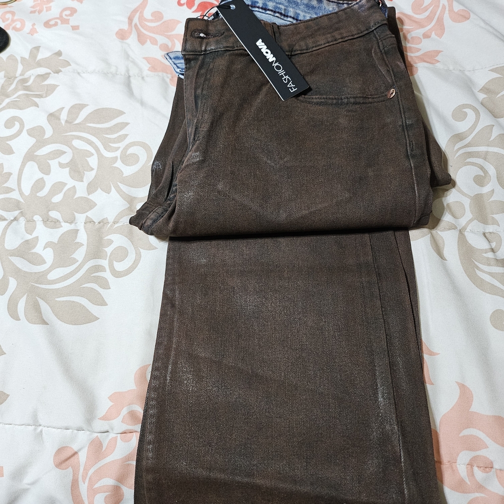 Fashion Nova Brown Jeans - Slim Fit